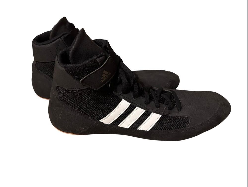 Adidas HVC 2 black and white wrestling shoes men’s 13. Ankle strap. New